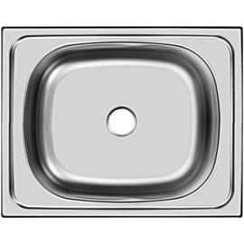 Кухонна мийка накладна 400*500 полірована 140/0,4